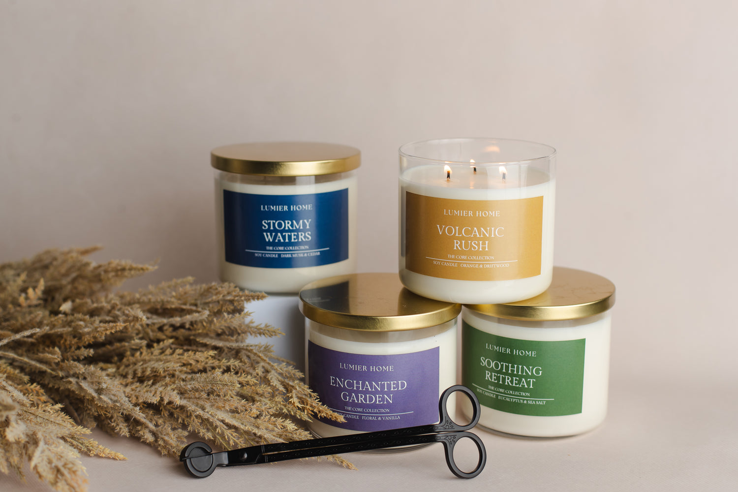 3-wick candles