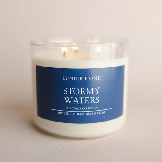 Stormy Waters 3-wick Soy Candle